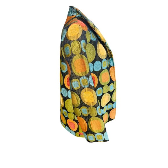 Painted Pony Multicolor Abstract Artsy Office Open Cardigan Blazer Womens M - Picture 3 of 7